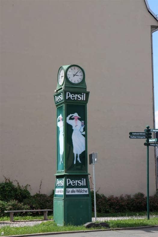 Persil - Uhr in Oelsnitz