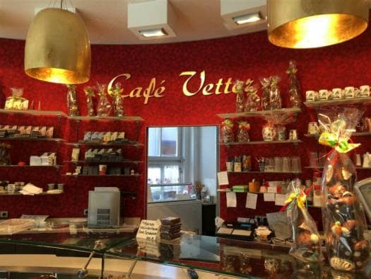 Blick ins Café Vetter in Hof / Bayern