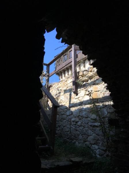 Blick auf die Ruine der Burg Hartenstein