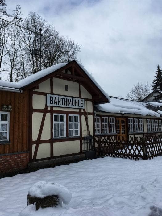 Bahnhof Bartmühle - Ausgangspunkt für mehrere Wanderrouten im Elstertal