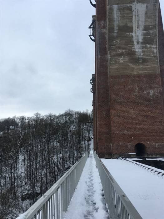 Wanderung durch das winterliche Elstertal zur Elstertalbrücke / Sachsen / Vogtland
