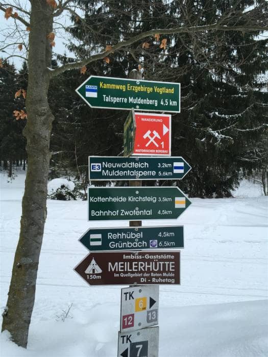 Ausflug im Winter nach Schöneck - Meiler