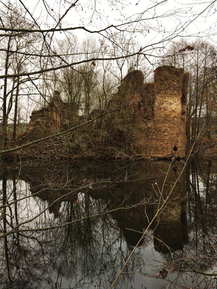 Ruine des Wasserschloss / Wasserburg Mechelgrün im Vogtland / Sachsen