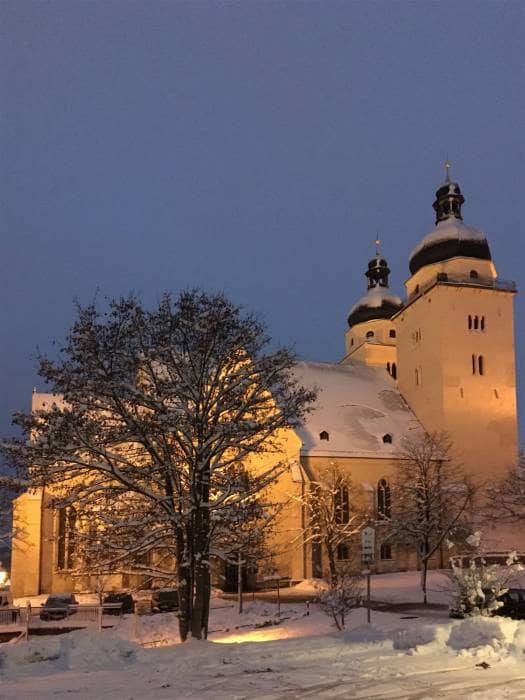 Winterausflug in Sachsen - winterlicher Spaziergang durch Plauen - Johanniskirche