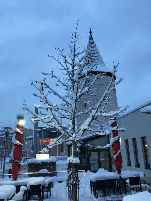 Winterausflug in Sachsen - winterlicher Spaziergang durch Plauen - Nonnenturm