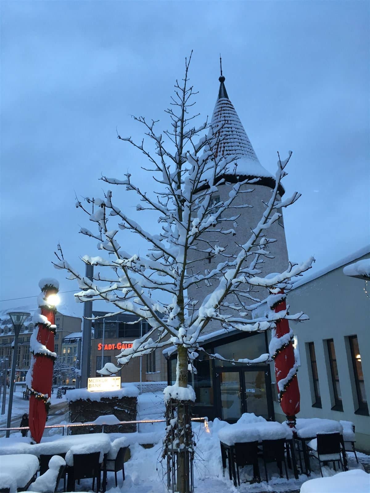 Winterausflug in Sachsen - winterlicher Spaziergang durch Plauen - Nonnenturm
