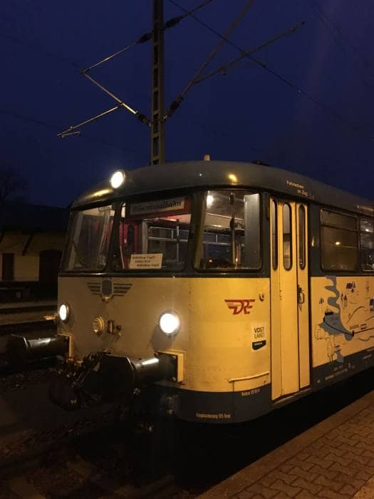 Ausflug mit dem Schienenbus´:nostalgische Bahnfahrt mit der Wisentatalbahn von Sachsen nach Thüringen und wieder zurück