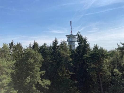 Turm auf dem Grünberg  - Zelena Hora bei Eger/ Cheb